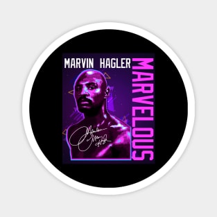 Marvelous Marvin Hagler Boxing Legend Signature Vintage Retro 80s 90s Bootleg Rap Style Magnet